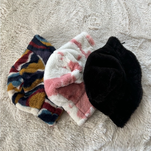 Colorful Fuzzy Sherpa Bucket Hat Bundle - Picture 8 of 9
